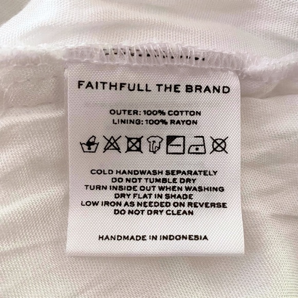 NEW Revolve Faithfull the Brand Kiona Dress White Large - Picture 17 of 17